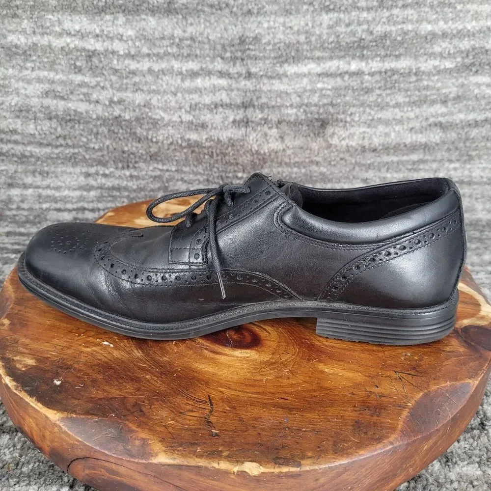 Rockport Hydro Shield Essential Shoes Black Lace Up Leather Sz 10.5‎